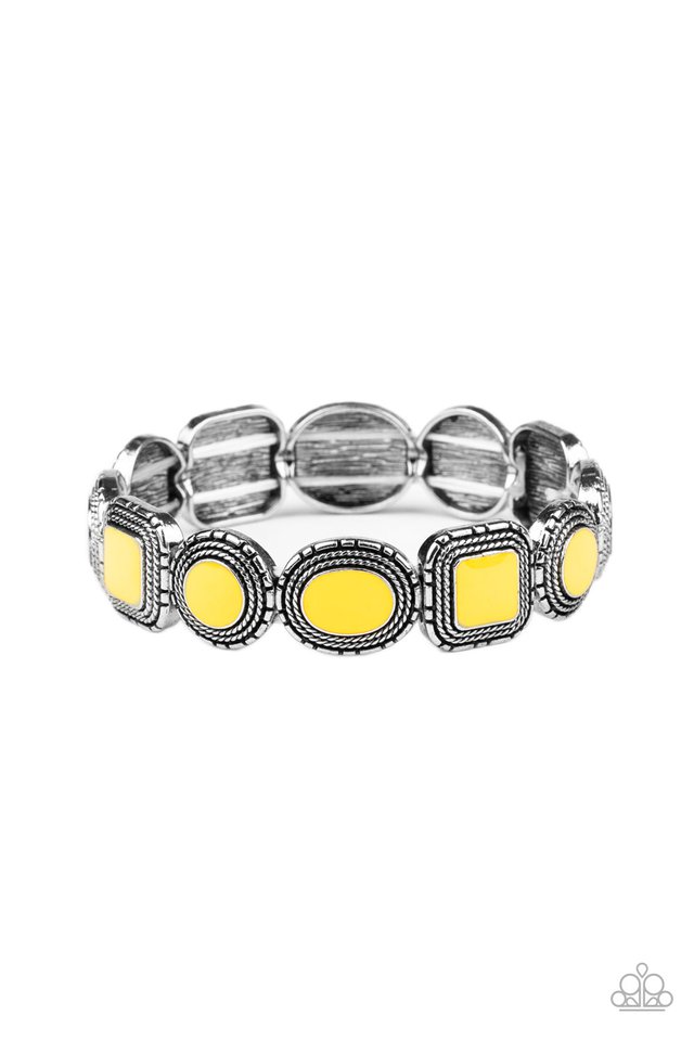 Paparazzi Bracelet ~ Vividly Vintage - Yellow