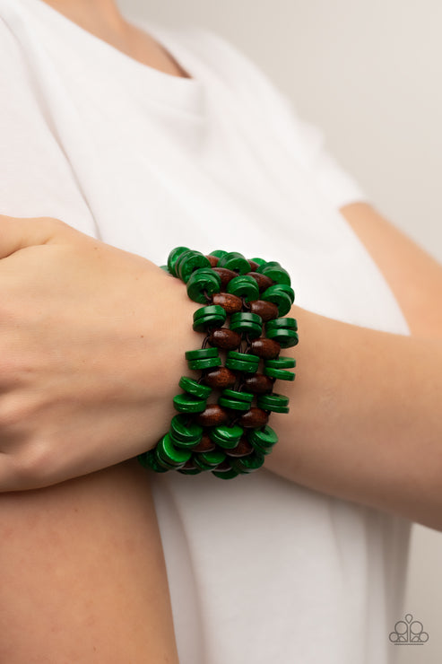 Paparazzi Galapagos Go-Getter - Green Bracelet