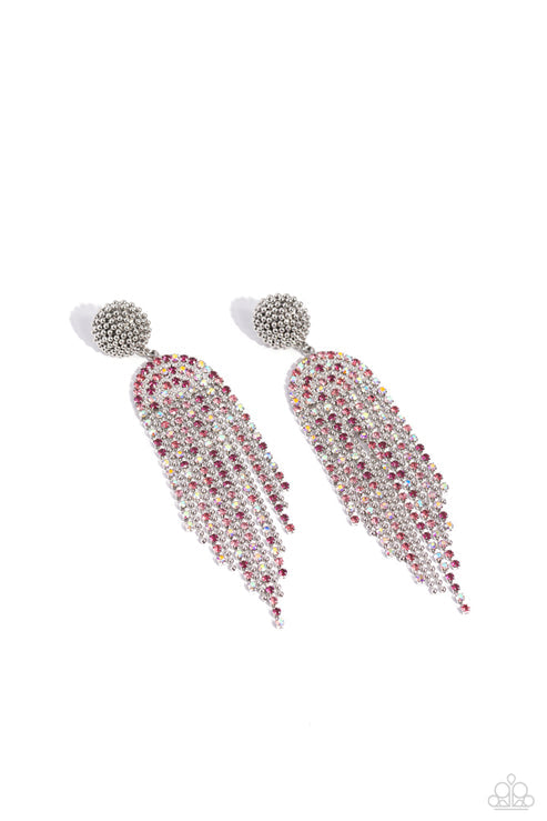 Paparazzi ♥ A Toast To You - Pink ♥ Post Earrings