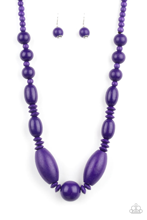 Paparazzi  Summer Breezin - Purple  Necklace