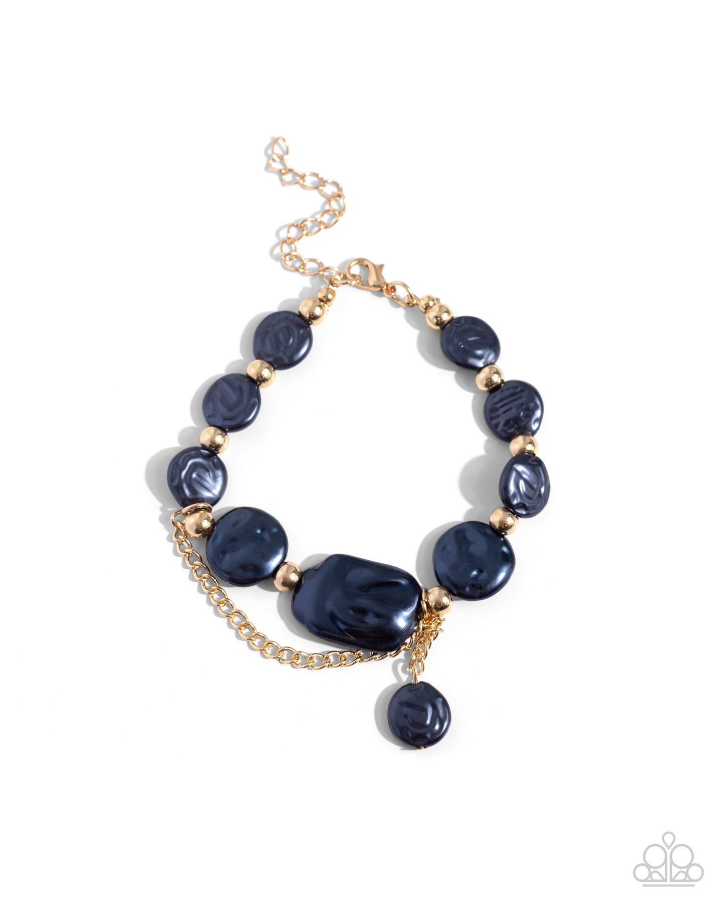 Beaming Baroque - Blue necklace & 5th Avenue Finesse - Blue bracelet $10 Set