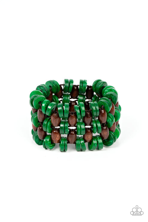 Paparazzi  Galapagos Go-Getter - Green  Bracelet