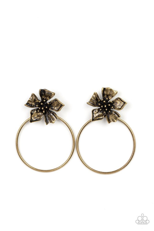 Paparazzi Earring ~ Buttercup Bliss - Brass