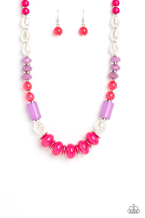 Paparazzi  A SHEEN Slate - Pink  Necklace