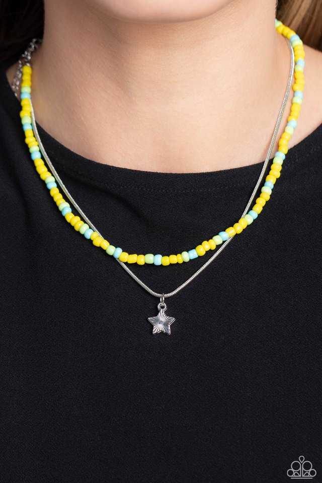 Paparazzi Necklace ~ Starry Serendipity - Yellow