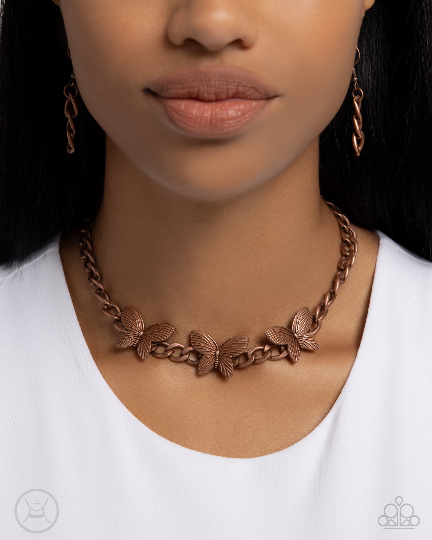 Aerial Ambition - Copper necklace & Aerial Amazement - Copper bracelet $10 Set