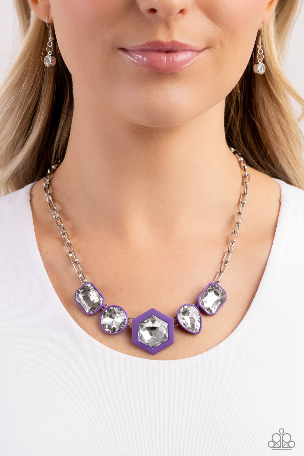 Evolving Elegance - Purple necklace, Developing Dignity - Purple earrings & Changing Class - Purple ring $15 Set